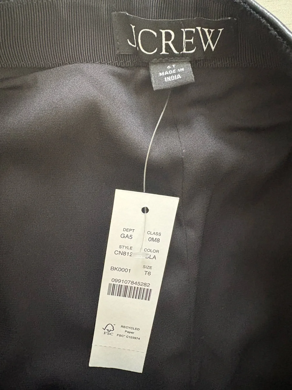 J. Crew mini skirt in distressed faux leather